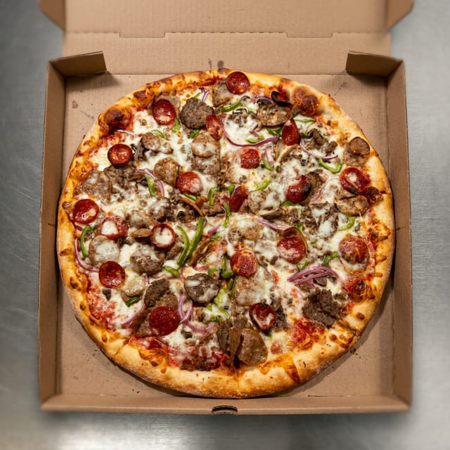 Extravaganza Pizza.